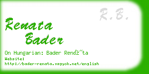 renata bader business card